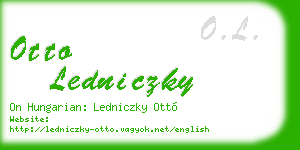 otto ledniczky business card